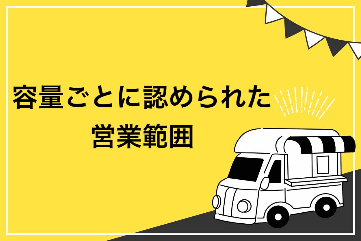 給水タンクの容量ごとに認められた営業範囲